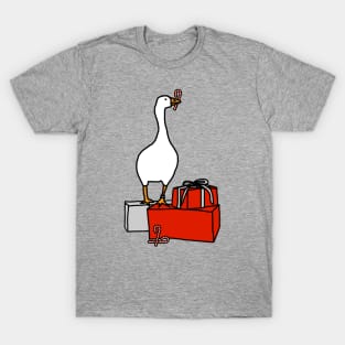 White Goose Steals Christmas T-Shirt